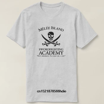 Vytlačené Mužov Tričko Bavlna, Krátky Rukáv melee ostrov monkey island swordfighting T-Shirt Ženy tričko