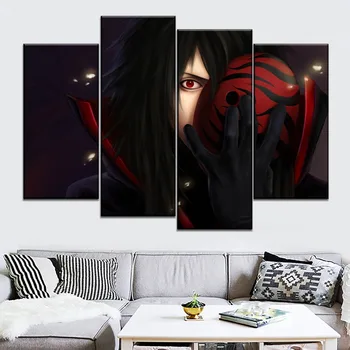 Vytlačené plátno HD Jedinečné Obrázky na Stenu Umenie Maľba 3 Kusy Anime Naruto Maska Obetí Uchiha Plagát Domov Dekoratívne Rámec