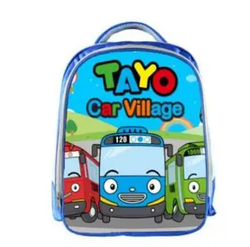 VYČÍTAŤ Autobus Modrá Školské Tašky pre Teenagerov Cartoon Autá 13 palcový 3D Tlač Chlapcov, Dievčatá, Deti, Deti Školské tašky