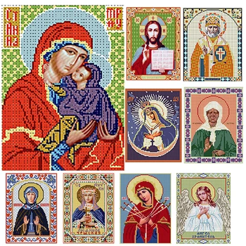 Vyšívanie,DIY perličiek Cross stitch,Výšivky steh posvätné,ženy Presné Vytlačené náboženstvo Vzor kríž šitie