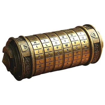 Vzdelávacie hračky Cryptex Kovové zámky Da Vinciho Kód zámku Vziať Milenca Svadobný List Password Lock Skladovanie Domáce Dekorácie