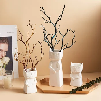 Váza Výzdoba Domov Keramická Váza Mačiatko Tvar Tvorivé Váza Nordic Domáce Dekorácie Obývacia Izba, Spálňa Ploche Príslušenstvo Darček