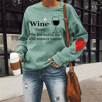 Víno Fire Grafickým Kapucňou Crewneck Dlhý Rukáv Žena Mikina Vintage Nadrozmerné Kpop Zimné Oblečenie, Streetwear Polerones 2020