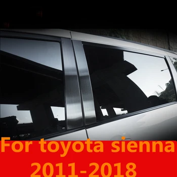 Výbava Auta Okno BC Stĺpec flitrami Stirps Kryt Nálepky Exteriérové dekorácie Auto Príslušenstvo toyota sienna 2011-2018