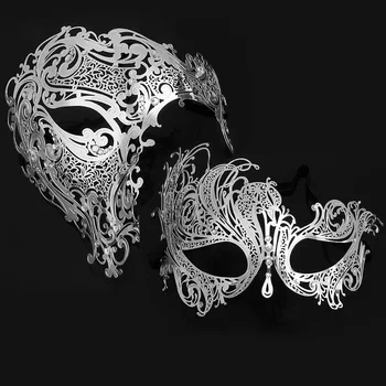 Výbušné Kovové Maska Maškaráda Strany, Polovicu Tváre Železná Maska Očná Maska Lebky Čipky Princezná Tvár Fashion