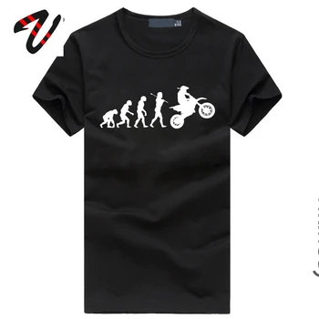Vývoj Motocykel Motocross Rýchlosť Zľava Značky Tee Tričko Bavlna Bežné Black Streetwear Pánske Oblečenie Tričko