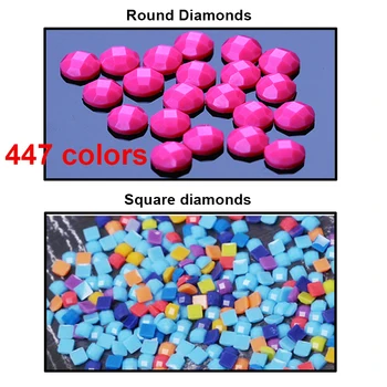 Výšivky Diamond maľovanie 447colors/tašky/kg, Veľkoobchod Štvorcové a okrúhle Diamanty, môžete vybrať farbu príslušenstvo
