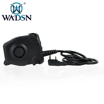 WADSN Peltor PTT Vojenské Štandardná Verzia 360 Stupňov Otočiť Svorka Push-to-Talk Tlačidlo Headset Adapter 1 - 2 Pin Rádio WZ112