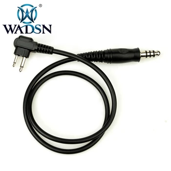 WADSN Taktické Elektronické služby PTT Drôt PTT-Ak chcete-Walkie-Talkie Plug Airsoft Rádio Konektor Vojenské Lov Headset Príslušenstvo WZ124