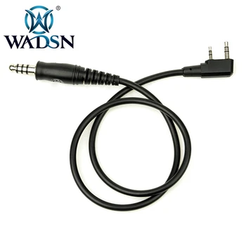 WADSN Taktické Elektronické služby PTT Drôt PTT-Ak chcete-Walkie-Talkie Plug Airsoft Rádio Konektor Vojenské Lov Headset Príslušenstvo WZ124