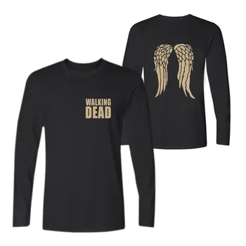 Walking Dead tričko tričko Zombie Daryl Dixon Krídla jar mens t-shirt o krk bavlna muži ženy tričká topy Tee plus veľkosť