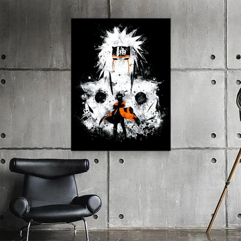 Wall Art Domova Abstraktné Naruto Biele Plátno Tlačiť Maľovanie Moderné Plagát Pohode Obývacia Izba Modulárny Fotografie Bez Rámu Umelecké Diela