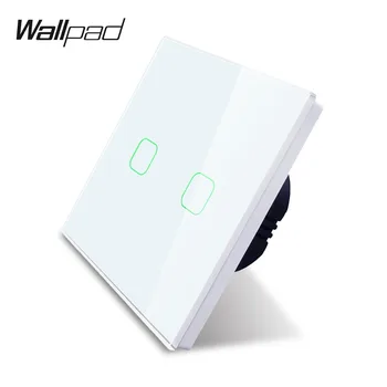 Wallpad K3 Kapacitný 2 Gang 1 Spôsob Dotykový Spínač, LED, Kompatibilná Sklenený Panel na Stenu Elektrický Spínač svetiel
