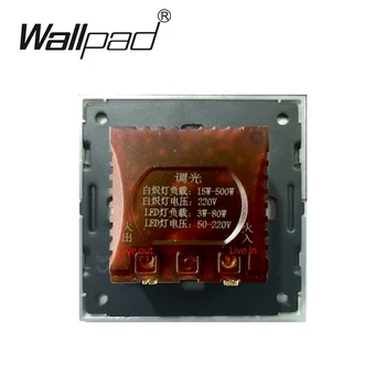 Wallpad S6 Biele LED Dimmer Prepínač 3-80W Kartáčovaný PC Panel