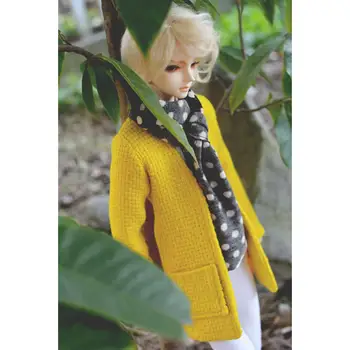 [wamami] Žltý Kabát Vlnené Cardigan 1/3 SD DZ SD17 BJD Bábiky Dollfie Oblečenie