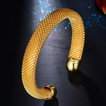 Wando Medený drôt Zlata Farba Prívesky pre Ženy/Dievčaťa Klasické Náramok Ramadánu Blízkom Východe Dubaj Francúzsko Taliansko Svadobné šperky b14