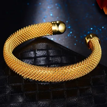 Wando Medený drôt Zlata Farba Prívesky pre Ženy/Dievčaťa Klasické Náramok Ramadánu Blízkom Východe Dubaj Francúzsko Taliansko Svadobné šperky b14