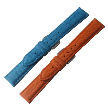 Watchband Kožený opasok Modrý cowhide kožené 14 mm 16 mm 18 mm skutočné Watchbands pre quartz náramkové hodinky lizard zrna módy nové
