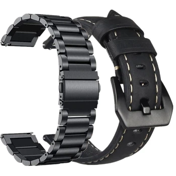 Watchband Sady pre Garmin Vivoactive 4 /Venu/Deluxe/Style/ Vivomove 3 /H Hodinky Kapela Kovový Remienok z Nerezovej Ocele