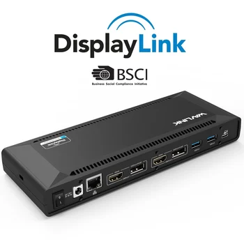 Wavlink 4K USB-C Univerzálna Dokovacia Stanica Dual Gigabit Ethernet USB 3.0 5K HDMI DP Displej Energie Dodávka s Windows, Mac OS