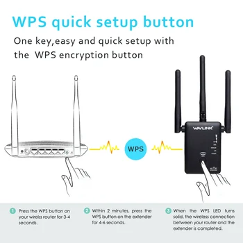 Wavlink bezdrôtový wifi extender 750mbps Wifi Opakovač/router Dual Band 2.4&5 ghz Wifi Siete Booster dlho Rozsah Signálu Zosilňovač