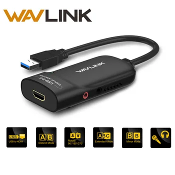 Wavlink USB 3.0, HDMI Video Grafický Adaptér 1080P Externú grafickú Kartu Adaptér Predĺženie/Zrkadlový Displej Podpora Windows, Mac OS