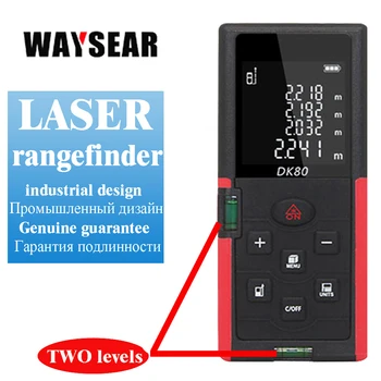 Waysear laserový merač vzdialenosti 40 M 60 M 80M 100M diaľkomer trena laser pásky rozsah finder stavať opatrenie zariadenie pravítko nástroj testu