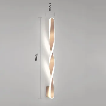 (WECUS) Návrhár špeciálne 70 cm LED nástenné svietidlá, moderné Nordic špirála nástenné svietidlo, patentovaný dizajn a kreatíva twist nástenné svetlá