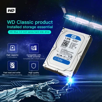 Western Digital 1 TB Modrá Pevného Disku Desktop HDD Interný SATA Pevný Disk 3.5