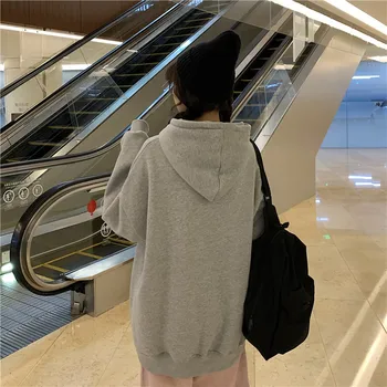 WFF Ženy je nové na jar a na jeseň kórejský voľné a lenivý kapucí top študent Mikina hoodies nadrozmerné streetwear ženy