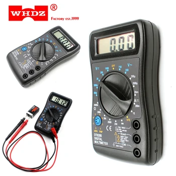 WHDZ DT820B Mini Digitálny Multimeter s ochrana proti Preťaženiu Voltmeter Ampér Ohm Tester Sonda DC AC LCD Black doprava Zadarmo