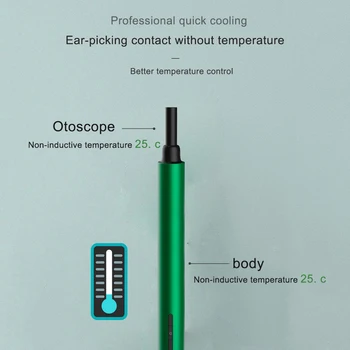 WiFi Otoscope USB Nabíjanie Otoscope Bezdrôtové Pripojenie Tri osi Smart Smerový Gyroskop Nontemperature Citlivé zátkové chrániče sluchu