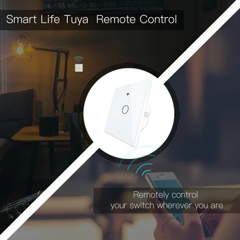 WiFi Smart Switch RF433 Diaľkové Ovládanie Sklenený Panel zapnutie Svetla Smart Život Tuya Pracuje S Alexa Echo Domovská stránka Google 1/2/3 Gang