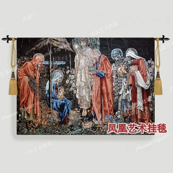 William Morris - Tri Kráľ návštevou Najlepší darček gobelín 98*139cm Stene visí doma textilné dekorácie Žakárové H275