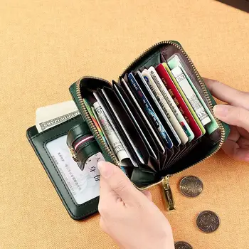 WILLIAMPOLO Krátke peňaženky super mäkké kožené dámske ležérne módne kreditnej karty, peňaženku ovčej