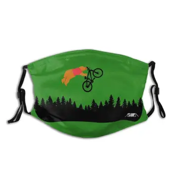 Winny L'Ounours Zábavné Vytlačiť Opakovane Pm2.5 Filtra Masku Na Tvár Velo Freeride Medveď Dh Bike Sport Mtb Horský Bicykel Srf Sobota
