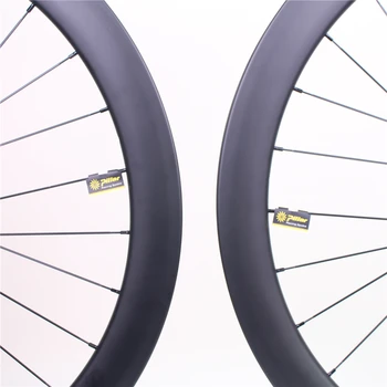 Winowsports 47mm bezdušové uhlíka štrku bicykli dvojkolesia super stifiness cyklokros kolesá náboj novatec D411 D412 nízka hmotnosť kolesa