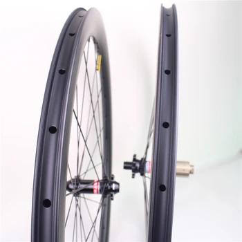 Winowsports 47mm bezdušové uhlíka štrku bicykli dvojkolesia super stifiness cyklokros kolesá náboj novatec D411 D412 nízka hmotnosť kolesa