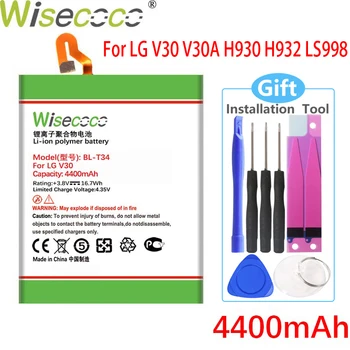 Wisecoco 4400mAh BL-T34 Batéria Pre LG V30 V30A H930 H932 LS998 Telefón Kvalitné Batérie+Sledovacie Číslo