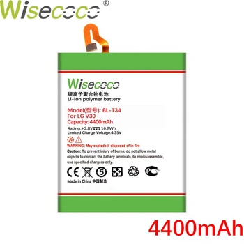 Wisecoco 4400mAh BL-T34 Batéria Pre LG V30 V30A H930 H932 LS998 Telefón Kvalitné Batérie+Sledovacie Číslo