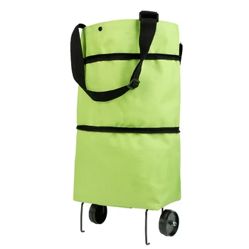 Wonderlife Skladací nákupný košík vytiahnuť taška s kolesami skladacia opakovane nákupné tašky potravín tašky organizátor zeleniny taška