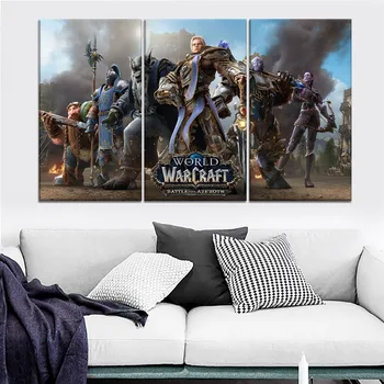 World Of Warcraft Aliancia Maľovanie 5 Kus Modulárny Štýl Obrázok Plátno Typ Tlače Domov Dekoratívne Nástenné Kresby Plagát