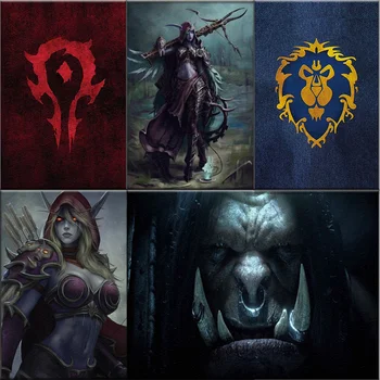 World Of Warcraft Hrdina 5d Diamond Maľovanie Cross Stitch Auta Vzor Windrunner Stenu, Nálepky Mozaiky Diamond Výšivky Hobby Darček
