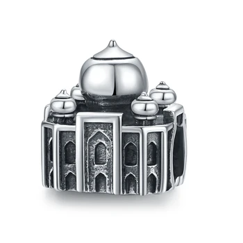 WOSTU 925 Sterling Silver Taj Mahal DIY jemné korálky Fit Pôvodné Kúzlo Náramok Šperky robiť