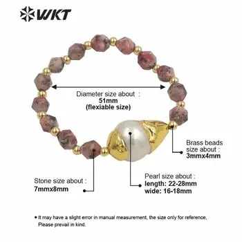 WT-MPB023 WKT veľkoobchod cenného prírodného kameňa 8 mm korálky, perly kúzlo náramok ženy flexiable kameň korálky, náramky