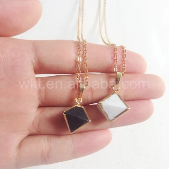 WT-N695 Kúzlo tvar osemuholníka malý kameň prívesok pre veľkoobchod ,prírodné rôzne kamenné náhrdelník prívesok pre šperky takže ako darček