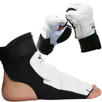 WTF schválené Dospelých dieťa chrániť rukavice Taekwondo Nohy Chránič Členku Podporu boja proti noha stráž Kickbox boot Palm protect