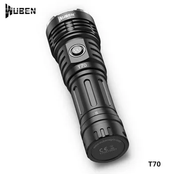 Wuben T70 XHP70.2 LED Typu C, USB Pochodeň Svetlomet, Vysoký Výkon Dlhý Rad Reflektory 26650 Batérie Outdoor Camping Baterka