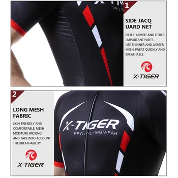 X-TIGER Polyester Cyklistika Dres Letné Horské Cyklistické Oblečenie Maillot pretekársky Bicykel, Oblečenie, Cyklistické Oblečenie