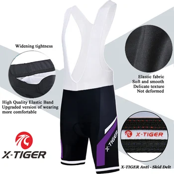X-Tiger Pro Ženy, jazda na Bicykli Nastaviť Bicykel Tričko Polyester Cyklistické Oblečenie Letné UV Cyklistické Oblečenie Quick-Dry Cyklistika Dres Nastaviť